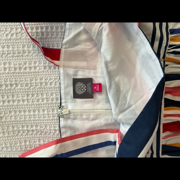 a line fit and flair cotton square neck dress VINCE CAMUTO - Picture 8 of 9